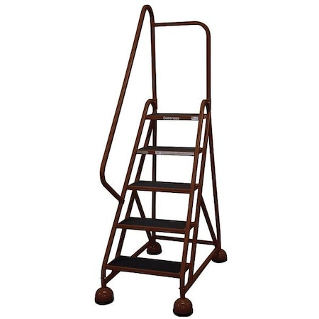 75 in H Steel Rolling Ladder, 5 Steps, 450 lb Load Capacity MPN:ST-522 A2 C4 P5