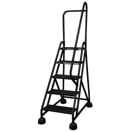 75 in H Steel Rolling Ladder, 5 Steps, 450 lb Load Capacity MPN:ST-523 A2 C7 P5