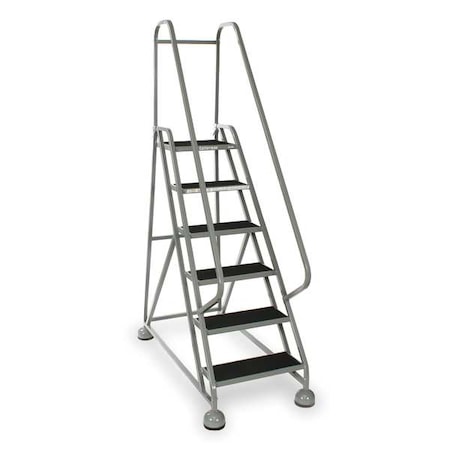 84 in H Steel Rolling Ladder, 6 Steps, 450 lb Load Capacity MPN:ST-601 A2 C1 P5