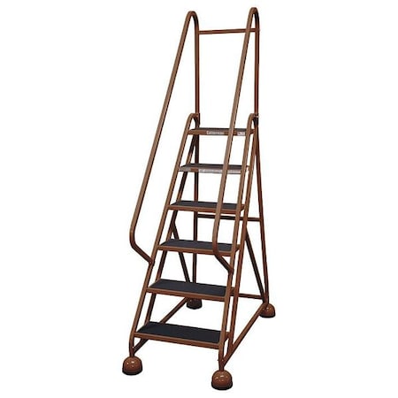 84 in H Steel Rolling Ladder, 6 Steps, 450 lb Load Capacity MPN:ST-601 A2 C4 P5