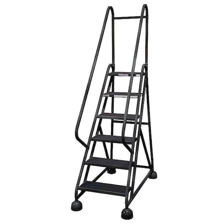 84 in H Steel Rolling Ladder, 6 Steps, 450 lb Load Capacity MPN:ST-601 A2 C7 P5