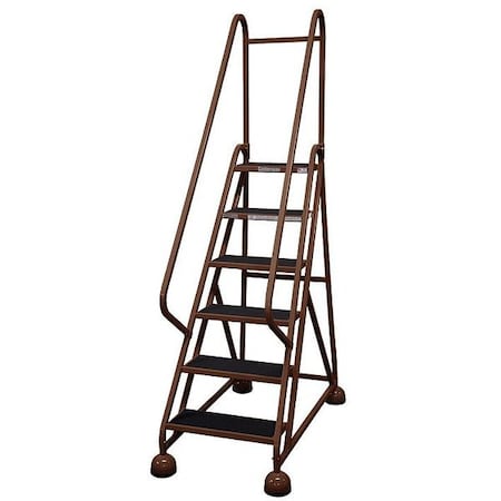 84 in H Steel Rolling Ladder, 6 Steps, 450 lb Load Capacity MPN:ST-621 A2 C4 P5