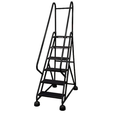 84 in H Steel Rolling Ladder, 6 Steps, 450 lb Load Capacity MPN:ST-621 A2 C7 P5