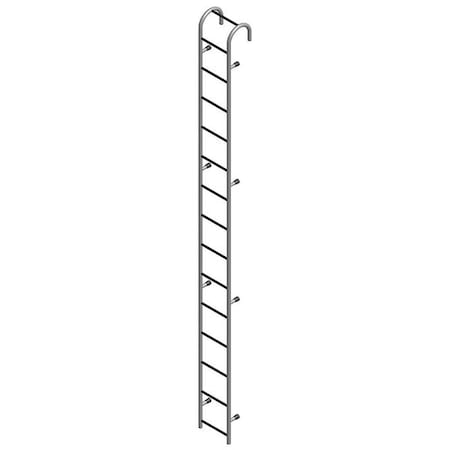 13 ft Overall H, Storage Tank Ladder, Steel, 13 Steps, Gray Powder Coated Finish MPN:ST13AL C1