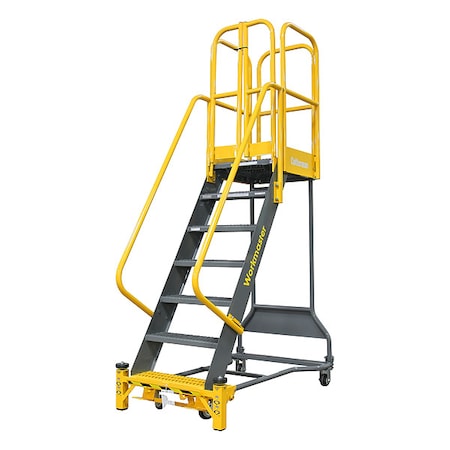11 ft H Steel Rolling Ladder, 8 Steps MPN:WMX09R37A3FGP3