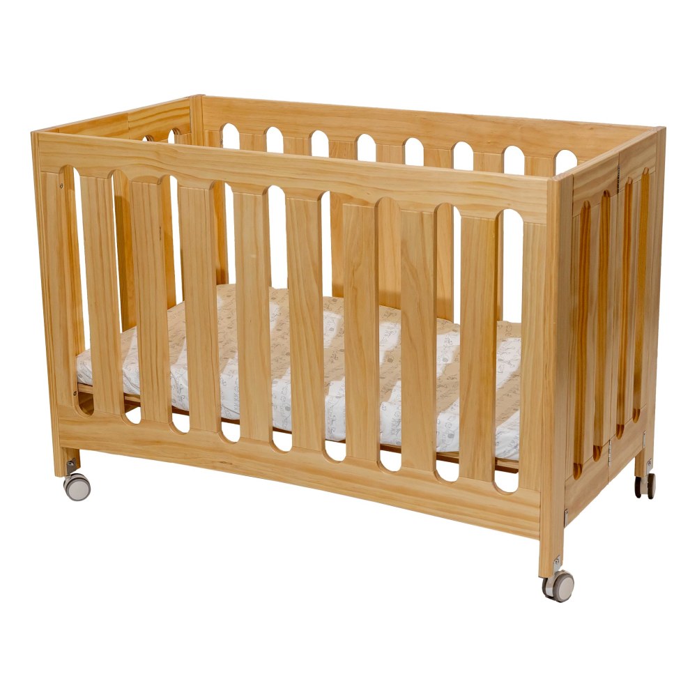 Coverplay Caden Compact Wood Crib, 27inH x 36inW x 40inD, Natural MPN:212CADEN-N