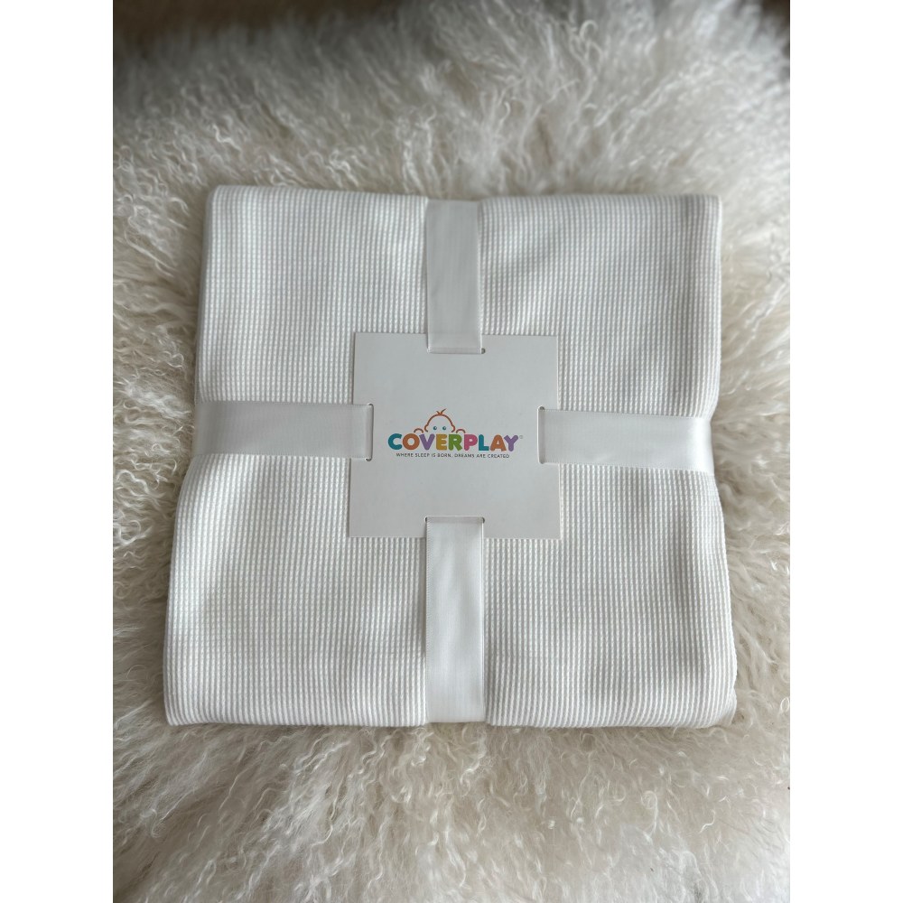Coverplay Cotton Baby Blankets, 40in x 30in, White, Case Of 6 Blankets MPN:405BLANKET