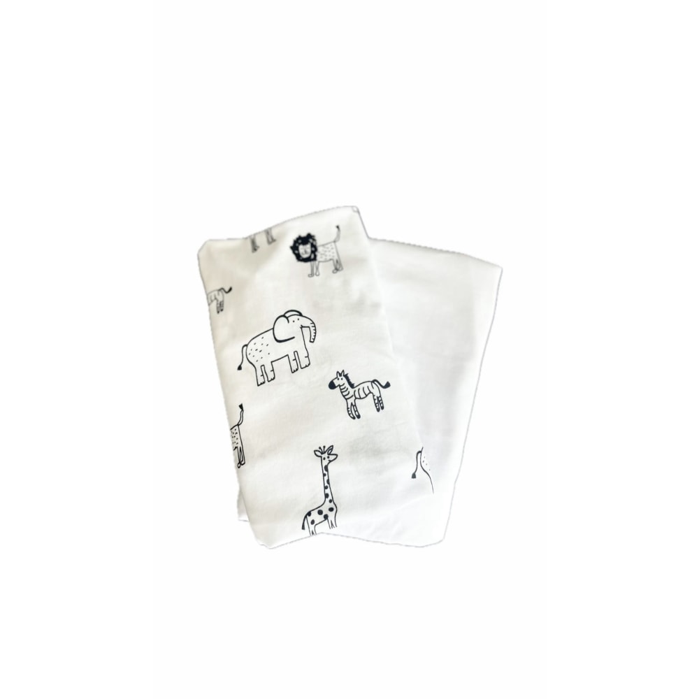 Coverplay Cotton Play Yard Sheets, 39in x 25in, Gray/Animal Pattern, Case Of 12 Sheets MPN:917ANIMAL-CP