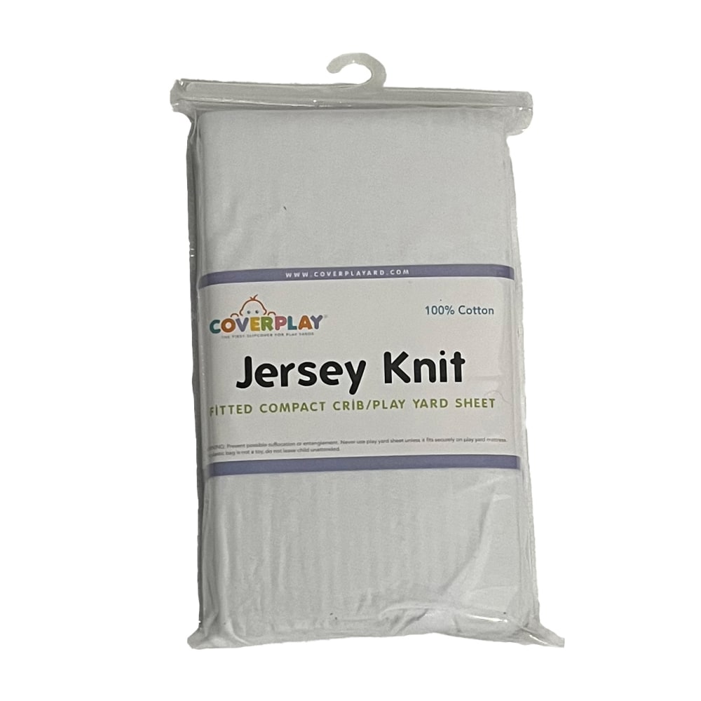 Coverplay Cotton Play Yard Sheets, 39in x 25in, White/Solid, Case Of 12 Sheets MPN:917WHITE-CP