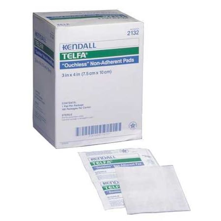 Non-Stick Pad w/Adhesive, 4x3In, PK100 MPN:KTFP019643