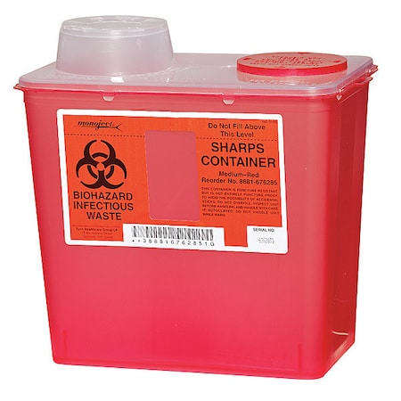 Sharps Container, 2 Gal., Chimney Top, PK5 MPN:0SCM019285