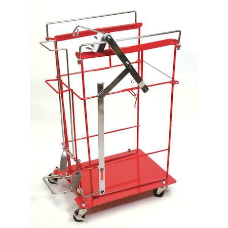 Foot Pedal Cart, Red, 35