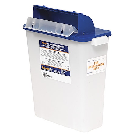 Sharps Container, 3 Gal., Hinged Lid, PK5 MPN:KKPS1006SA