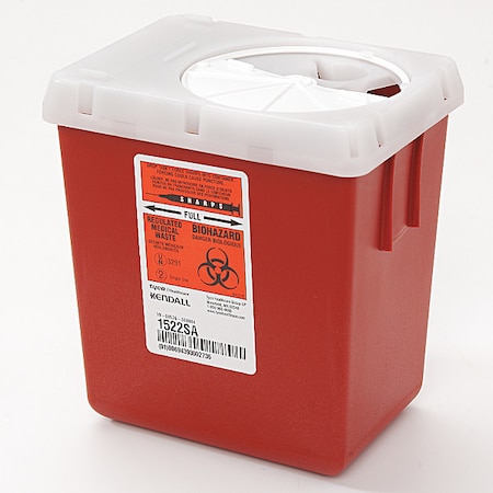 Sharps Container, 2.2 Qt., Auto Drop, PK5 MPN:S22Q100522