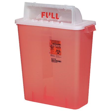 Sharps Container, 3 Gal., Sharpstar, PK5 MPN:S3GR100537