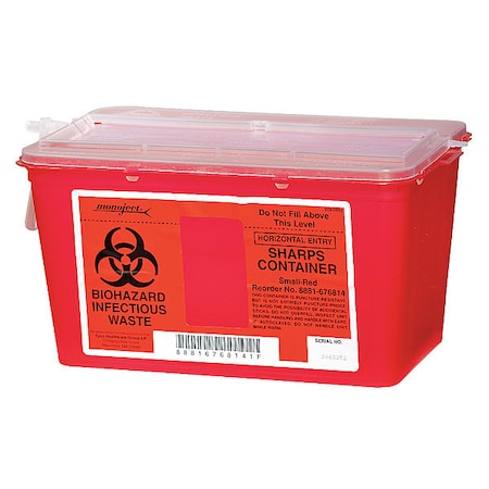 Sharps Container, 1 Gal., Chimney Top, PK5 MPN:SCSM019236