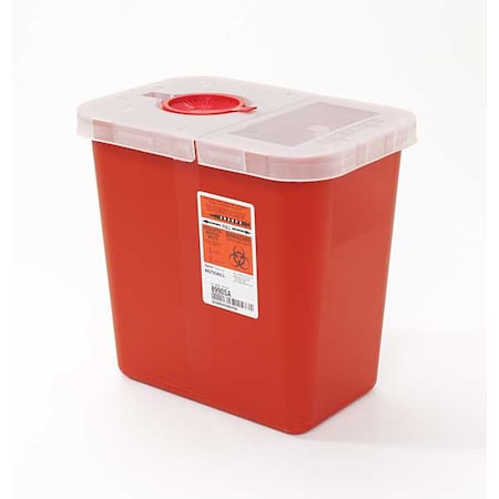 Sharps Container, 2 Gal., Hinged Lid, PK5 MPN:SRHL100990