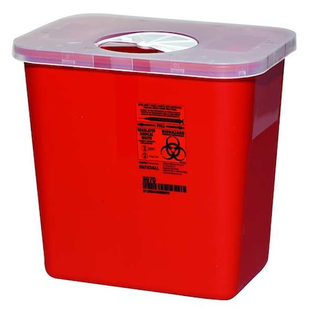 Sharps Container, 2 Gal., Rotor Lid, PK5 MPN:SRR0100970
