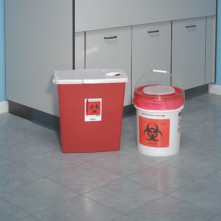 Sharps Container, 12 Gal., Hinged Lid, PK2 MPN:SSHL100933