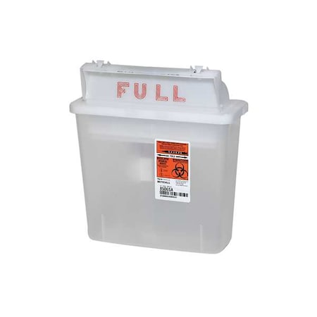 Sharps Container, 1-1/4 Gal., Clear, PK5 MPN:SSSS100506
