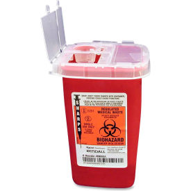 Covidien 1-Quart Phlebotomy Sharps Container with Hinged Lid 4-1/2
