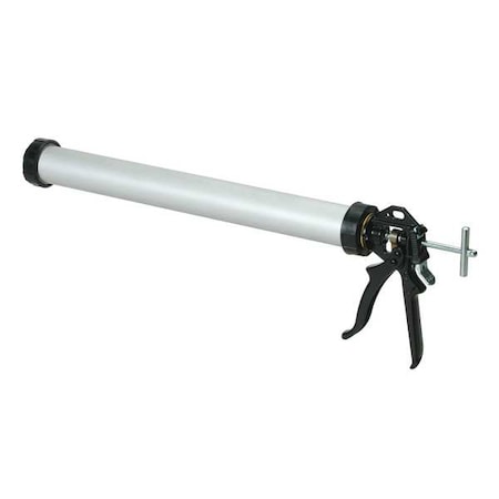 Caulk Gun, 34 oz Container Size, Aluminum, 12:01, Full Barrel Frame, Black/Silver MPN:51002-1000/2SC