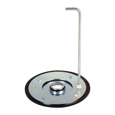 Follower Plate, For Container Size 256 oz, Metal, Dia 2 in, Includes Pull Rod MPN:7F1015