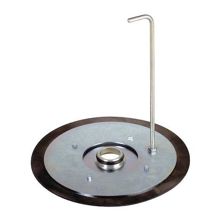 Follower Plate, For Container Size 5 gal, Metal, Dia 2 in, Includes Pull Rod MPN:7F1016
