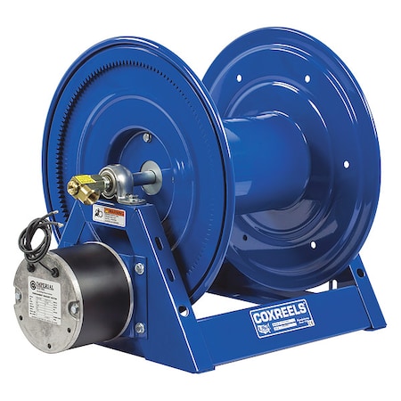 Motor Hose Reel, 100 ft, 1/2 in I.D., Blue MPN:1125-4-100-E