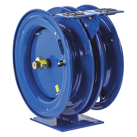 Dual Reel Spring Return Hose Reel, 3/8 in Hose Diameter, 50 ft. Length, 300 psi Max. Pressure, Blue MPN:C-LPL-350-350