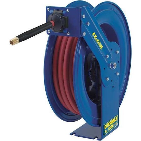 Spring Return Hose Reel, 1/2 in Hose Diameter, 50 ft Length, 300 psi Max. Pressure, Brass, Blue MPN:EZ-SH-450-RH-BXB