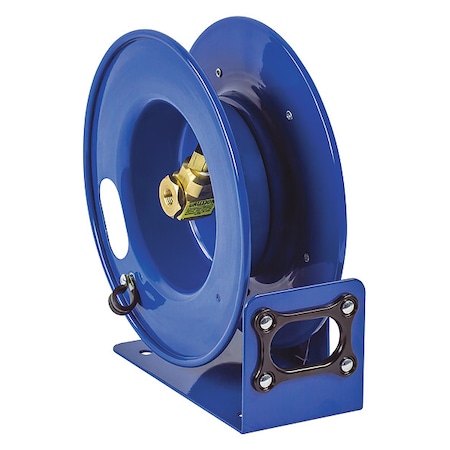 Spring Return Hose Reel, 1/4 in Hose Diameter, 25 ft Length, 300 psi Max. Pressure, Brass, Blue MPN:LG-LPL-125