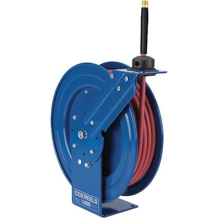 Spring Return Hose Reel, 3/8 in Hose Diameter, 25 ft Length, 300 psi Max. Pressure, Brass, Blue MPN:P-LP-325-RH-BXB