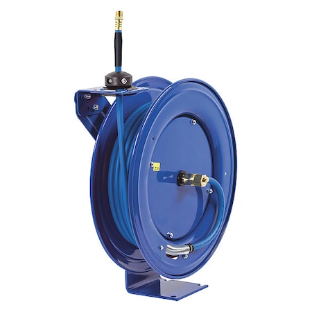 Spring Return Hose Reel, 3/8 in Hose Diameter, 50 ft Length, 300 psi Max. Pressure, Brass MPN:SH-N-350-BP-BXB