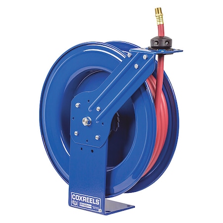 Spring Return Hose Reel, 3/4 in Hose Diameter, 50 ft Length, 300 psi Max. Pressure, Brass, Blue MPN:SH-N-550