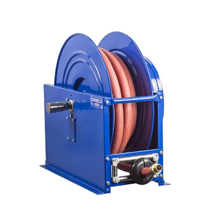 Spring Return Hose Reel, 3/4 in Hose Diameter, 100 ft Length, 1, 500 psi Max. Pressure, Brass MPN:SMP-5100