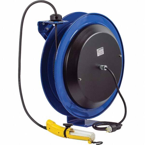 Cord & Cable Reel: 16 AWG, 100' Long, Fluorescent Angle Light with Tool Tap Plug End MPN:PC24-0016-D