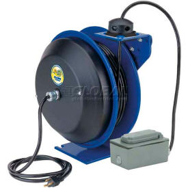 Coxreels EZ-PC13-5012-F Safety Spring Rewind Power Cord Reel Duplex Industrial recept 50' Cord 12AWG EZ-PC13-5012-F