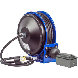 Coxreels PC10-3012-F Compact Efficient Heavy Duty Power Cord Reel w/Duplex GFCI Metal Recept 12 Ga. PC10-3012-F