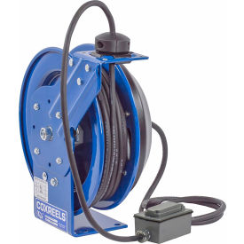 Coxreels PC13-5012-F Power Cord Spring Rewind Reel Duplex GFCI Industrial Outlets 50' Cord 12 AWG PC13-5012-F