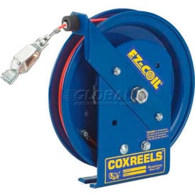 Coxreels EZ-SD-50-1 Safety Spring Rewind Static Discharge Cord Reel 50' Cord w/50A Ground Clamp EZ-SD-50-1