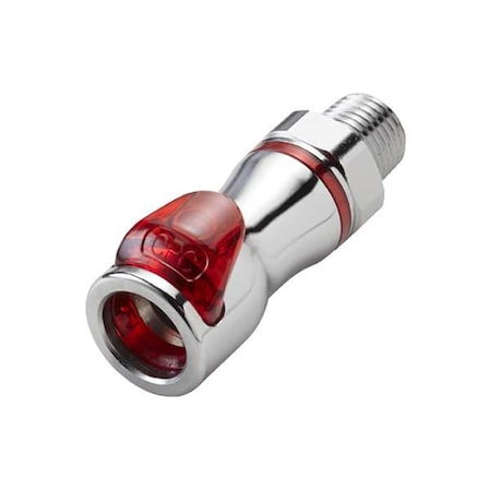 Quick Connection Coupling, Brass, 1/4 in MPN:LQ4D10004RED