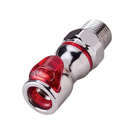 Quick Connection Coupling, Brass, 3/8 in MPN:LQ4D10006RED