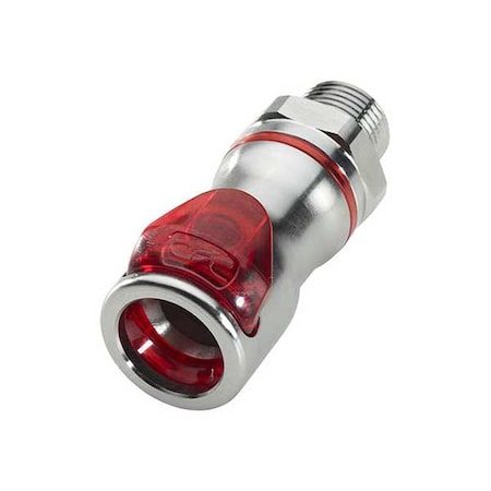 Quick Connection Coupling, Brass, 3/8 in MPN:LQ6D10006RED