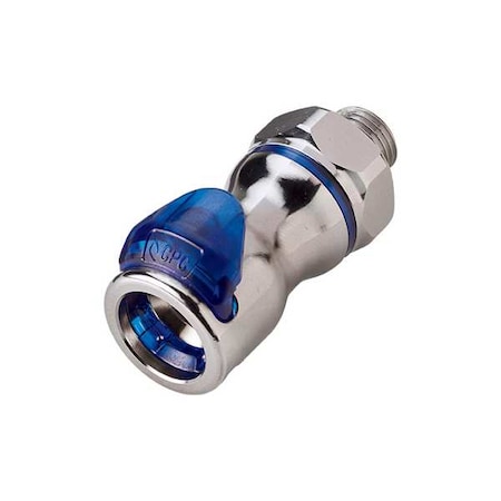 Quick Connection Coupling, Brass, 3/8 in MPN:LQ6D30006BLU