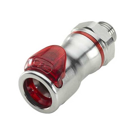Quick Connection Coupling, Brass, 3/8 in MPN:LQ6D30006RED