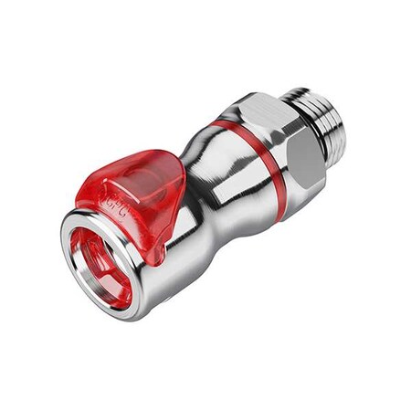 Quick Connection Coupling, Brass, 1/2 in MPN:LQ6D30008RED
