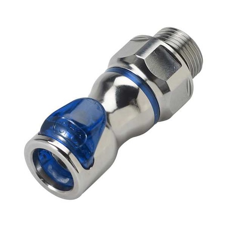 Quick Connection Coupling, Brass, 3/8 in MPN:LQ6D31006BLU