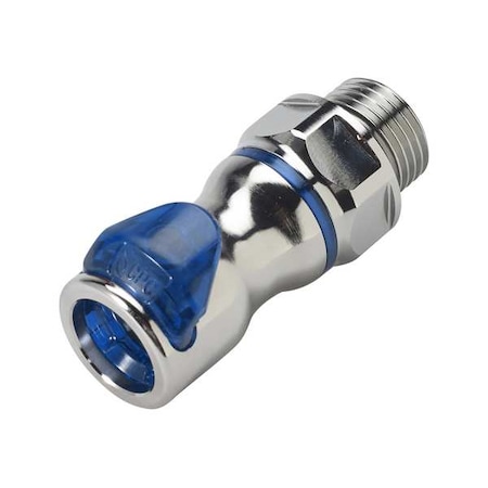 Quick Connection Coupling, Brass, 1/2 in MPN:LQ6D31008BLU