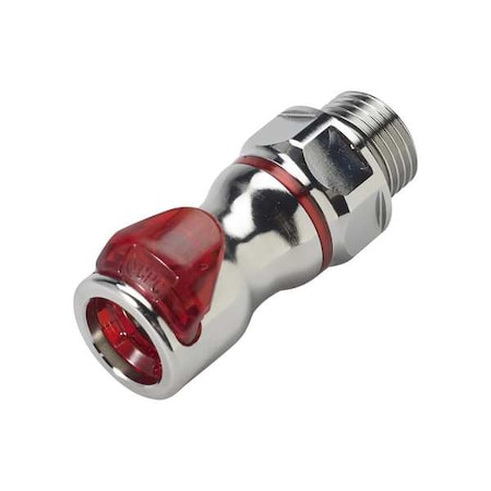 Quick Connection Coupling, Brass, 1/2 in MPN:LQ6D31008RED